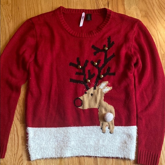 Love By Design Red and White Christmas Sweater - Picture 3 of 4